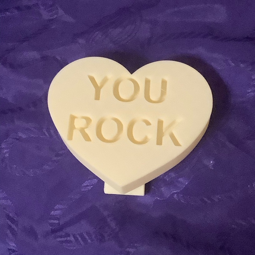Heart-Shaped 'You Rock' Plaque